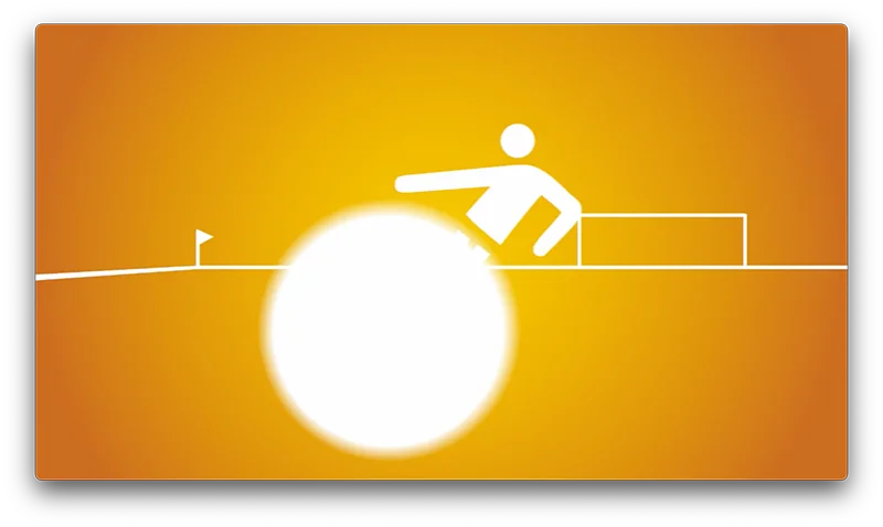 Produkt-Erklärvideo für Code One: Weiße 2D-Animation eines Sportlers beim Hürdensprung als Symbol für mobile Live-Sportübertragungen.