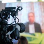 Professional Coprorate Streaming, live Streaming, professional Streamingcamera shooting video of online conference Coprorate Streaming, live Streaming, professional Streaming