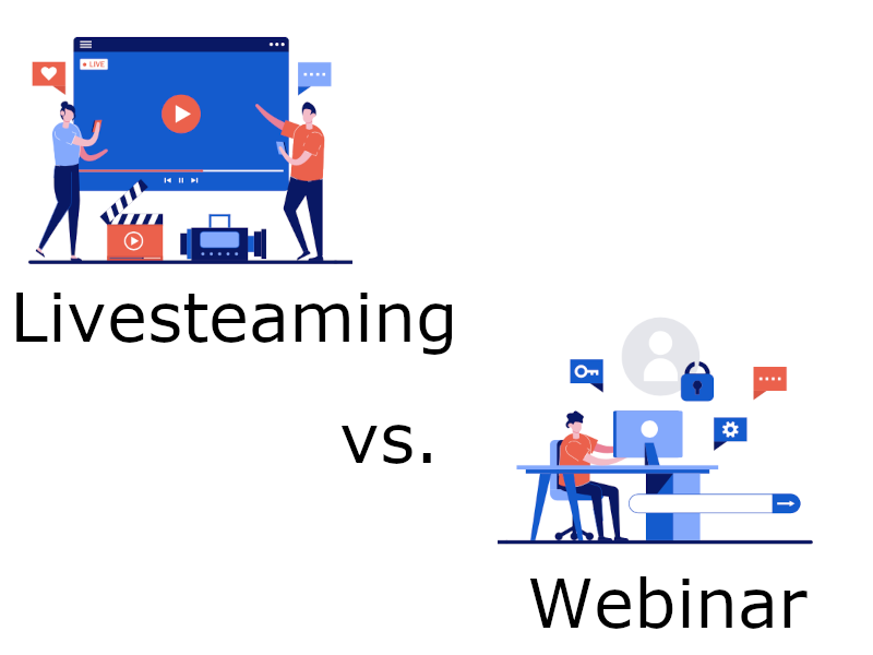 Live-Streaming vs Webinar, Live Streaming oder Webinar, Live Streaming Webinar Unterschied Live Streaming oder Webinar, Live Streaming Webinar Unterschied