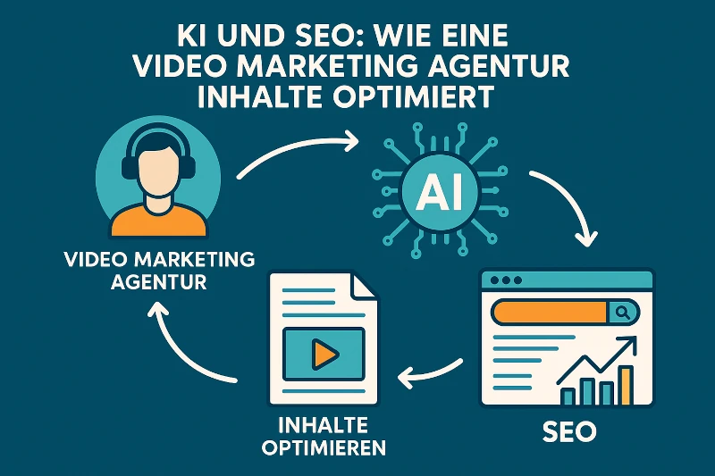Video Marketing Agentur nutzt KI und SEO zur Optimierung von Erklärvideo Inhalten und Suchmaschinen-Rankings.